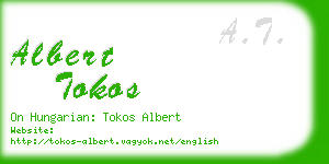 albert tokos business card